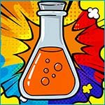 Acidified potassium dichromate in a flask.